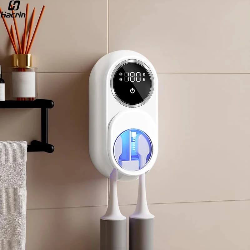 Electric Toothbrush Sterilizer Wireless Portable UV Toothbrush Sterilization Rechargeable Wall Mounted Electric Toothbrush Dryer