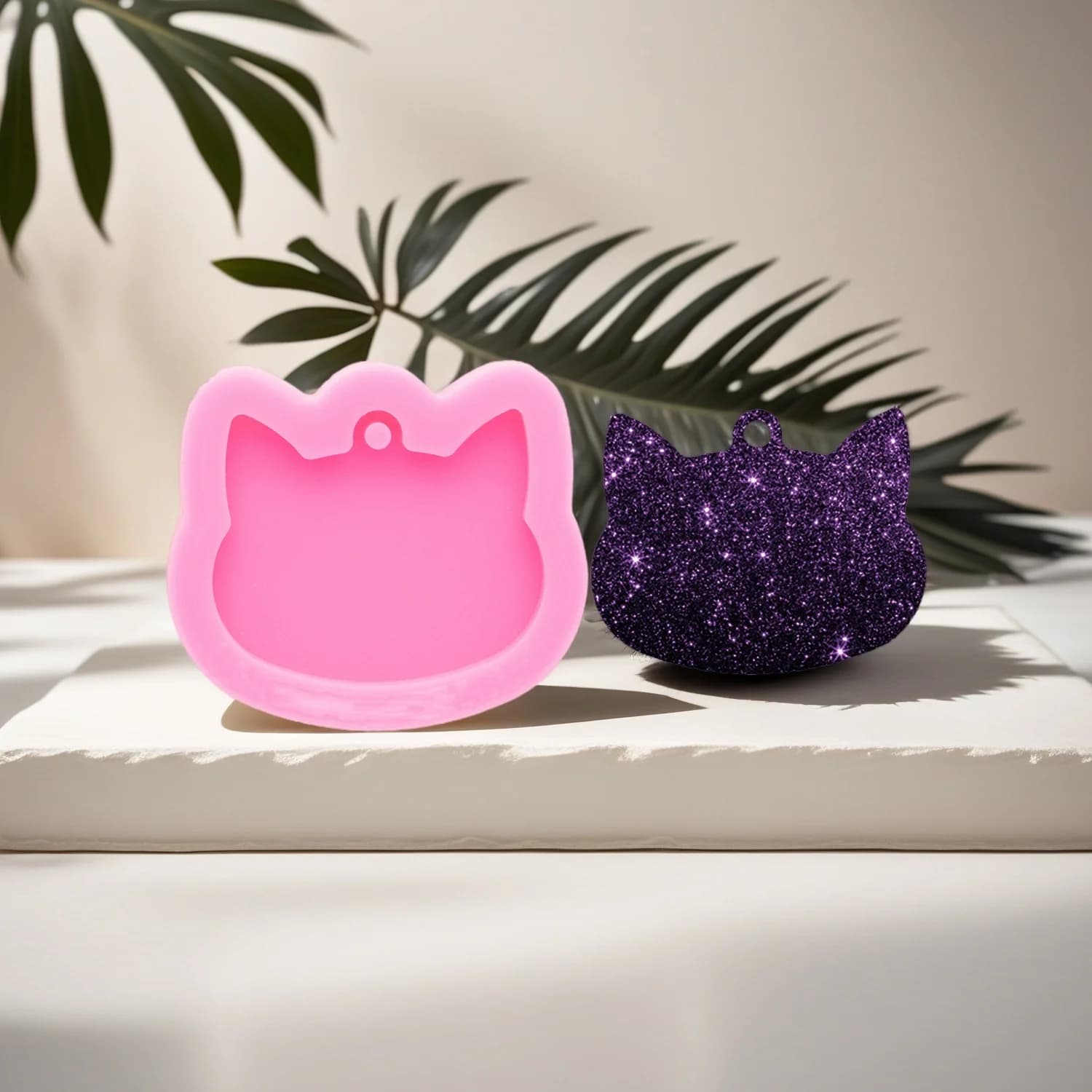 Stampi per gatti in silicone Stampo in resina epossidica fai-da-te per la produzione artigianale di gioielli, portachiavi, materiali artistici