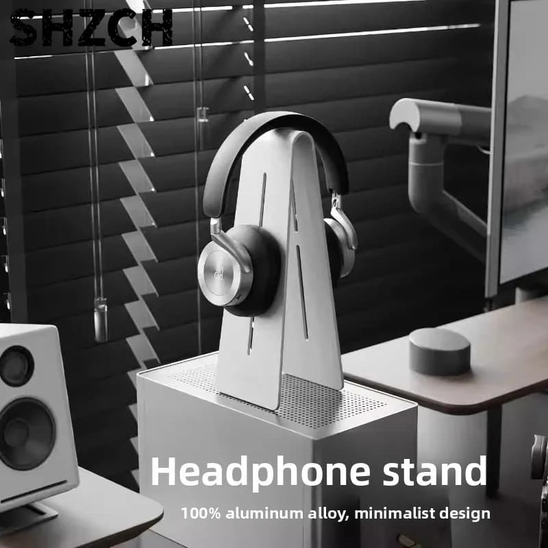 Universal Aluminum Headphone Stand Over-Ear Gaming Headset Holder Desktop Organizer for Headsets Space Saving Headphone Display