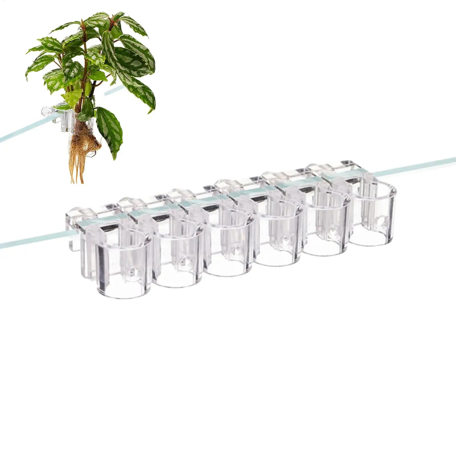 Mini Fish Tank Planter Pot 6Pcs Aquarium Plant Holder Support Cup Aquarium Feeder For Fish Tank Home Planting Cultivation Decor