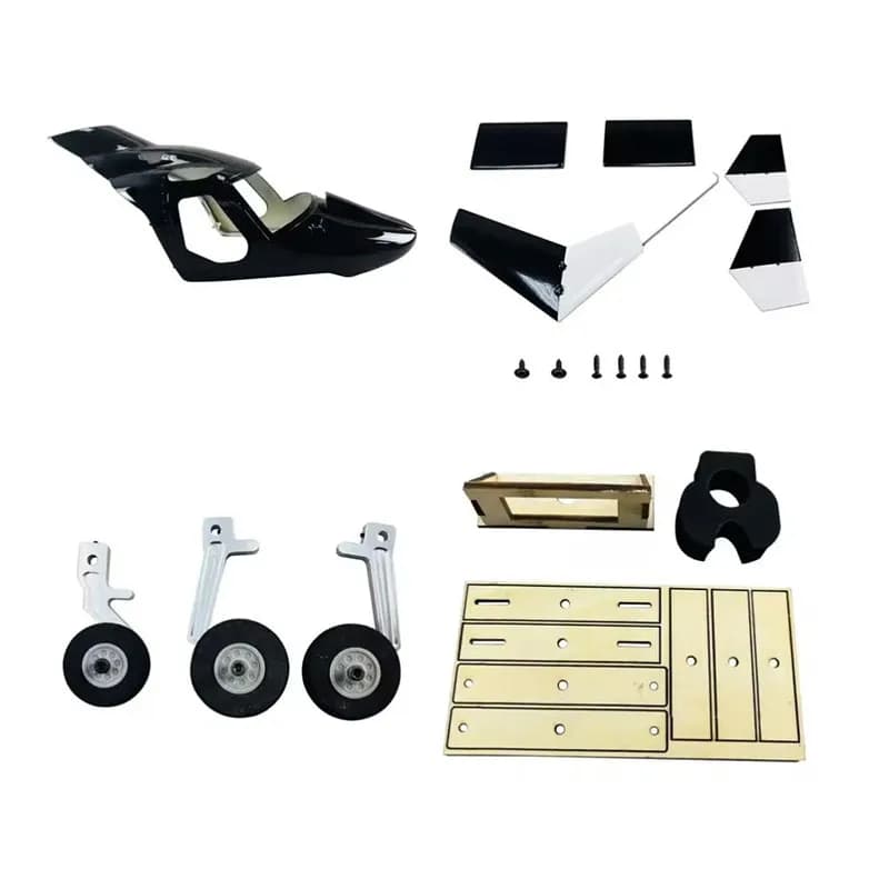 Parti di ricambio per elicottero RC Roban 450L: skid di atterraggio, LED, motore, elica posteriore, scheda madre, ESC, trasmettitore, batteria, copertura, servocomandi, ingranaggi