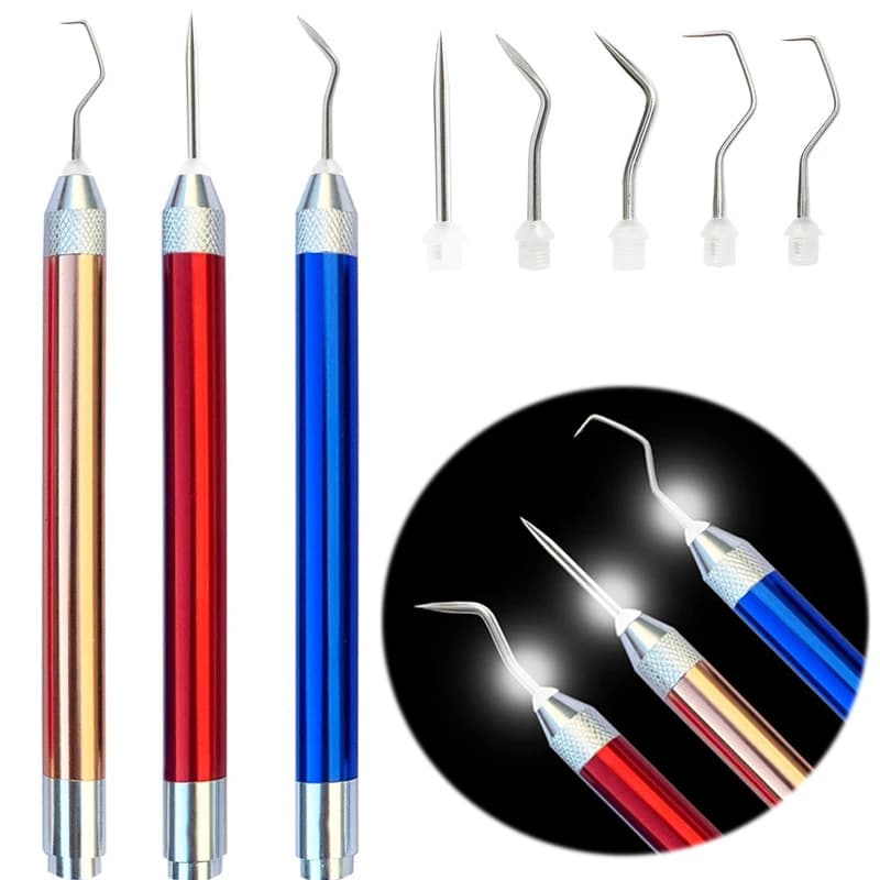 Set di 5 Utensili per Taglio Vinile con Luce LED, Accessori per Artigianato e Fai-da-Te, Strumenti per Creazioni in Vinile