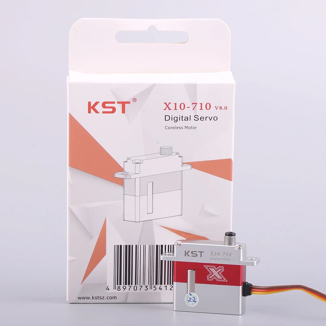 KST X10-710 Servo sottile HV da 9,5 kg 0,10 sec per aereo elicottero modello RC con braccio in metallo