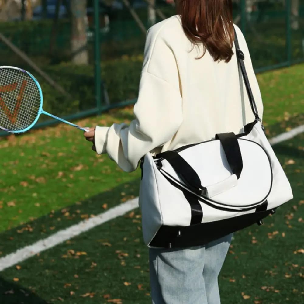 Large Capacity Tennis Racket Bag Adjustable with Handle Tennis Shoulder Bag One Shoulder Beauty Sports Fitness Bag Sports