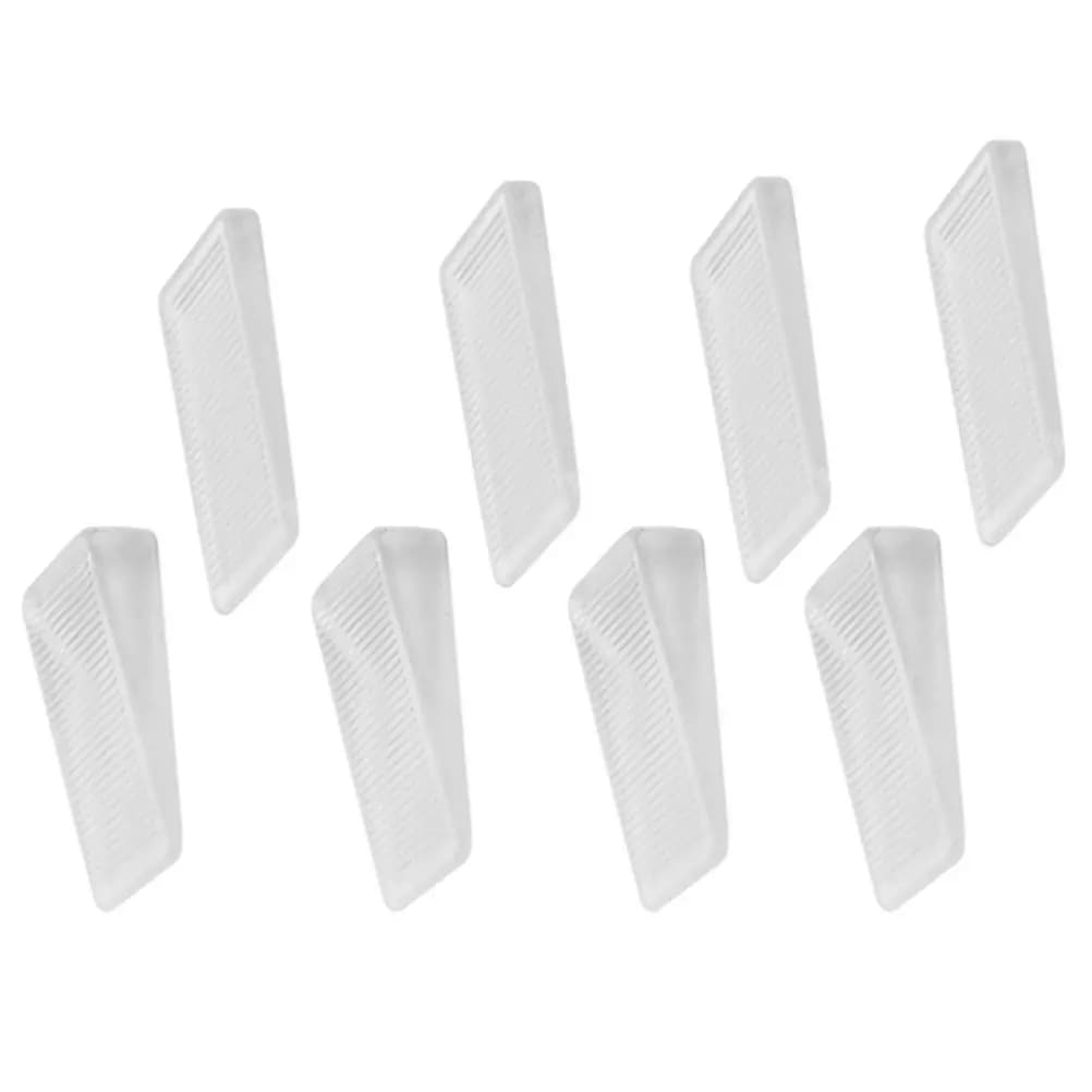 8Pcs Transparent PVC Door Stopper Nail-Free Door Wedge for Home Office Quiet Environment Protection Furniture