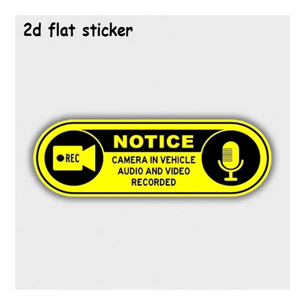 Camera And Audio Recording Notice 3.5in Vinyl Sticker For Cars, Laptops, Windows, Doors, Fridges, Water Bottles