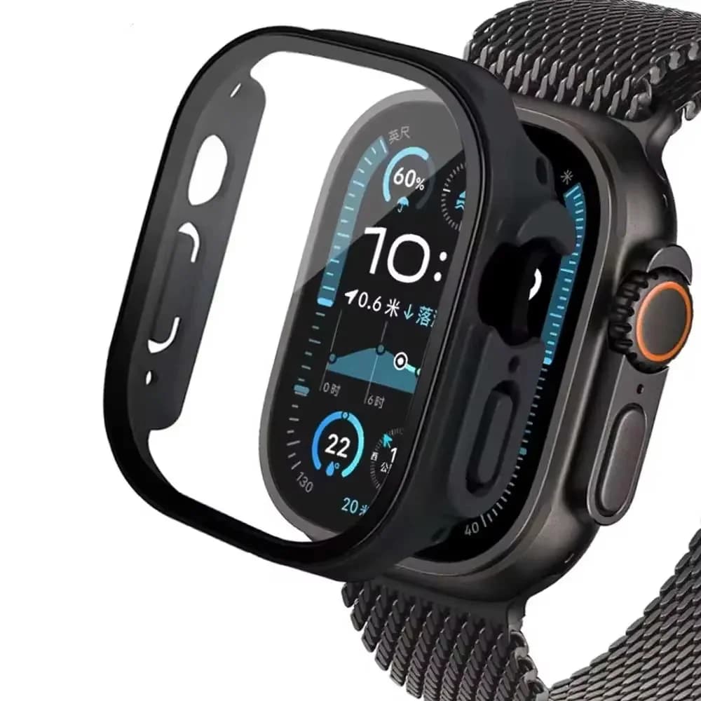Glass + Case for Apple Watch Ultra 2 3 49mm smartwatch PC Bumpers + Screen Cover Tempered Accessories for straps series iwatch