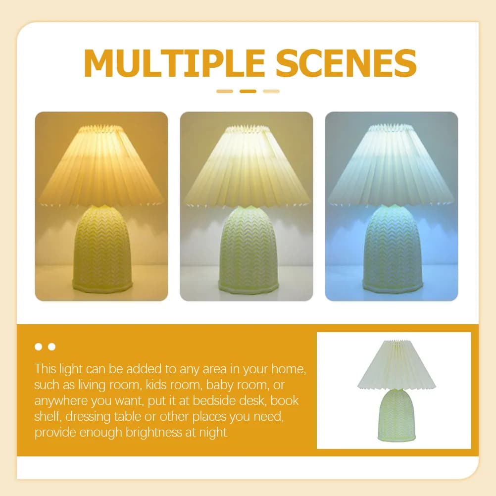 Lampada da Tavolo LED in Ceramica Stile Nordico per Camera da Letto, Ufficio, Soggiorno, Nursery, Lampada da Lettura Compatto e Delicato per gli Occhi