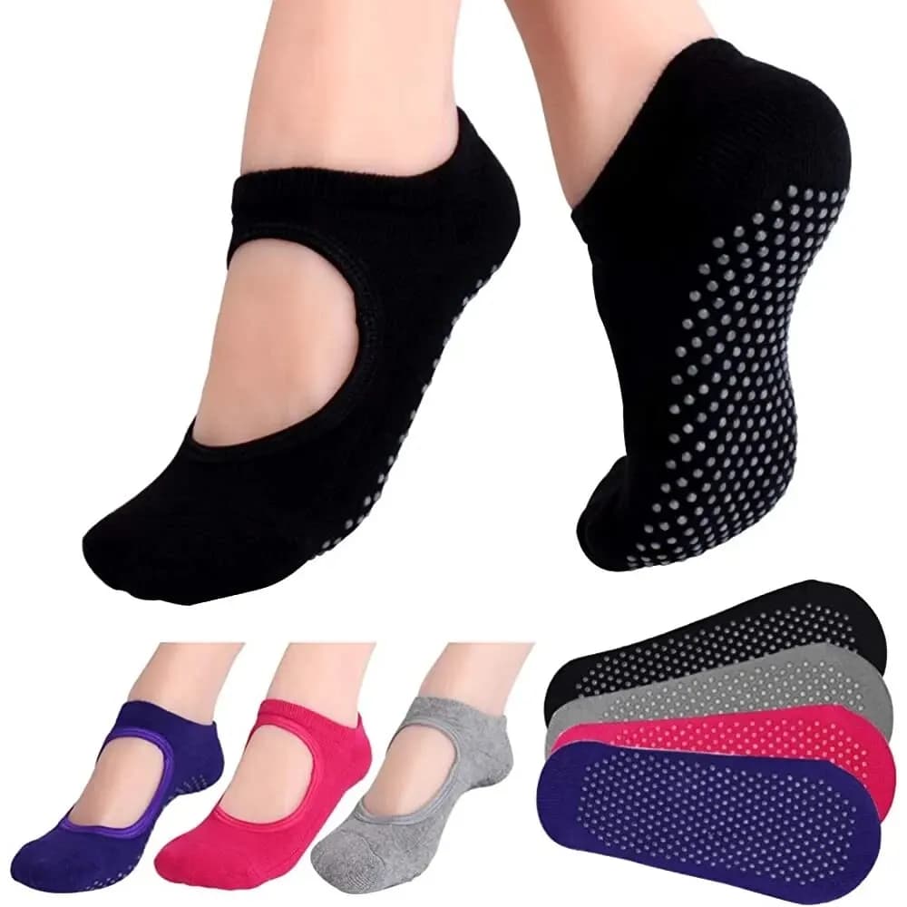 Non-slip fitness yoga socks without back Sports socks cotton for pilates Dancewear for ballet Socks barefoot gym workout