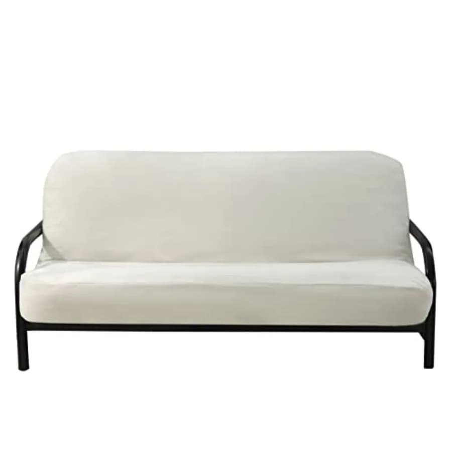 Copridivano futon in morbida microfibra scamosciata con cerniera su 3 lati, 54x75x8 pollici, per divano letto o materasso.