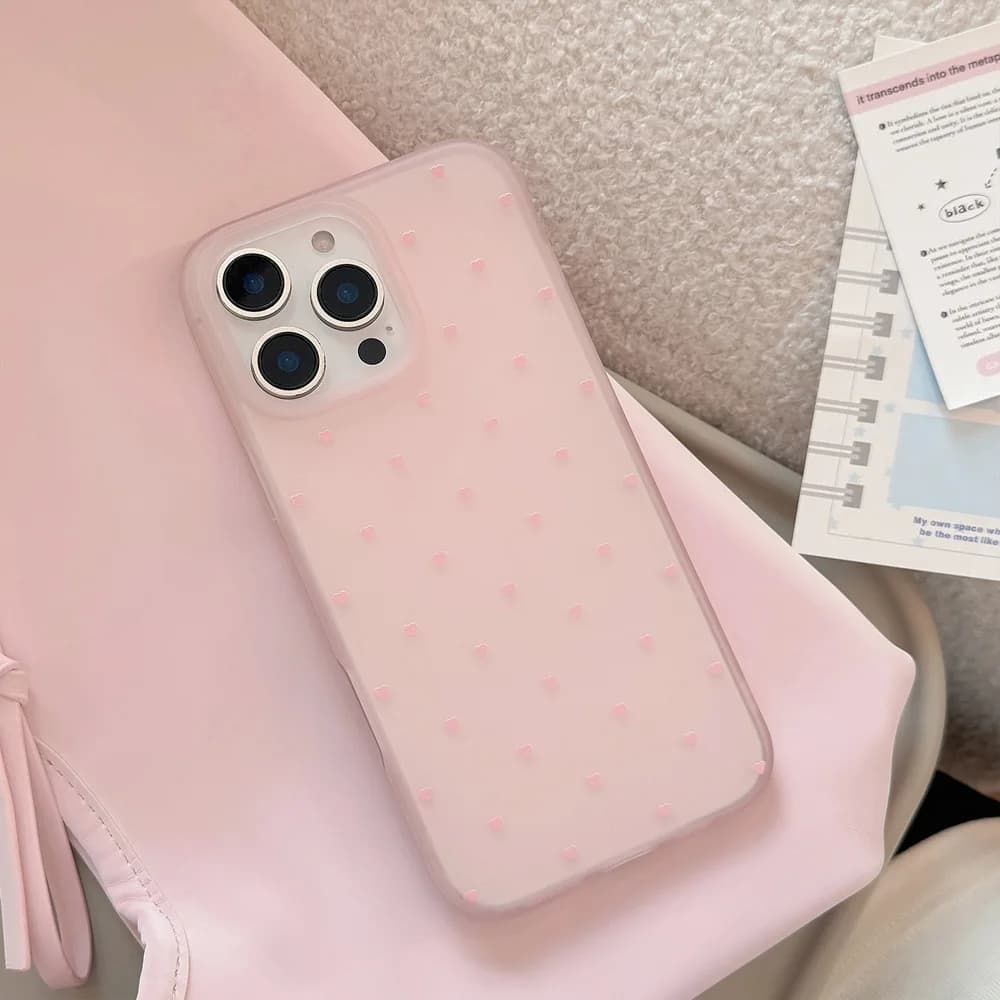 Custodia per telefono trasparente con cuore d'amore rosa carino per iPhone 16 15 14 13 Pro Max Cover posteriore morbida antiurto anticaduta