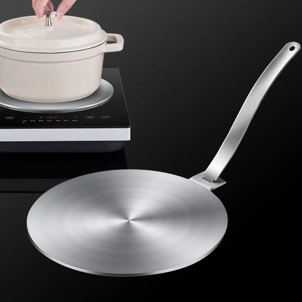 Piastra Diffusore di Calore Premium in Acciaio Inossidabile per Piano Cottura, Adattatore per Induzione, Convertitore per Fornello a Gas, per Alimenti