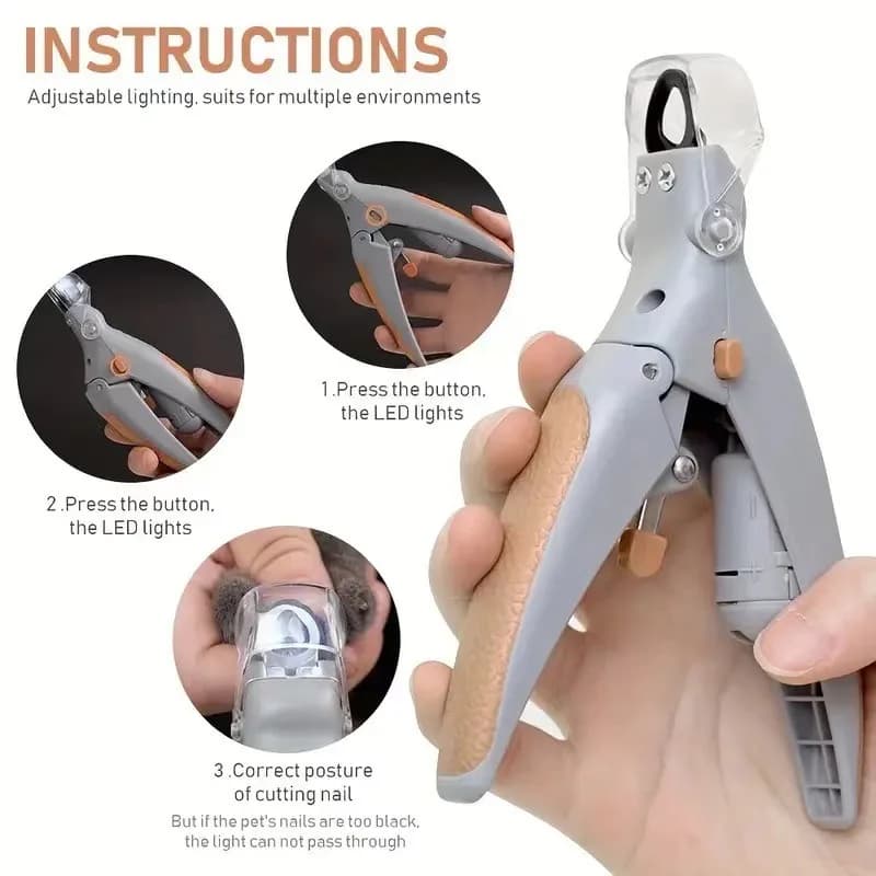 Home Animal Nail Cutters with LED Light, Dog and Cat Nail Cutters Tool, Nail Cutters and Nail Cutters