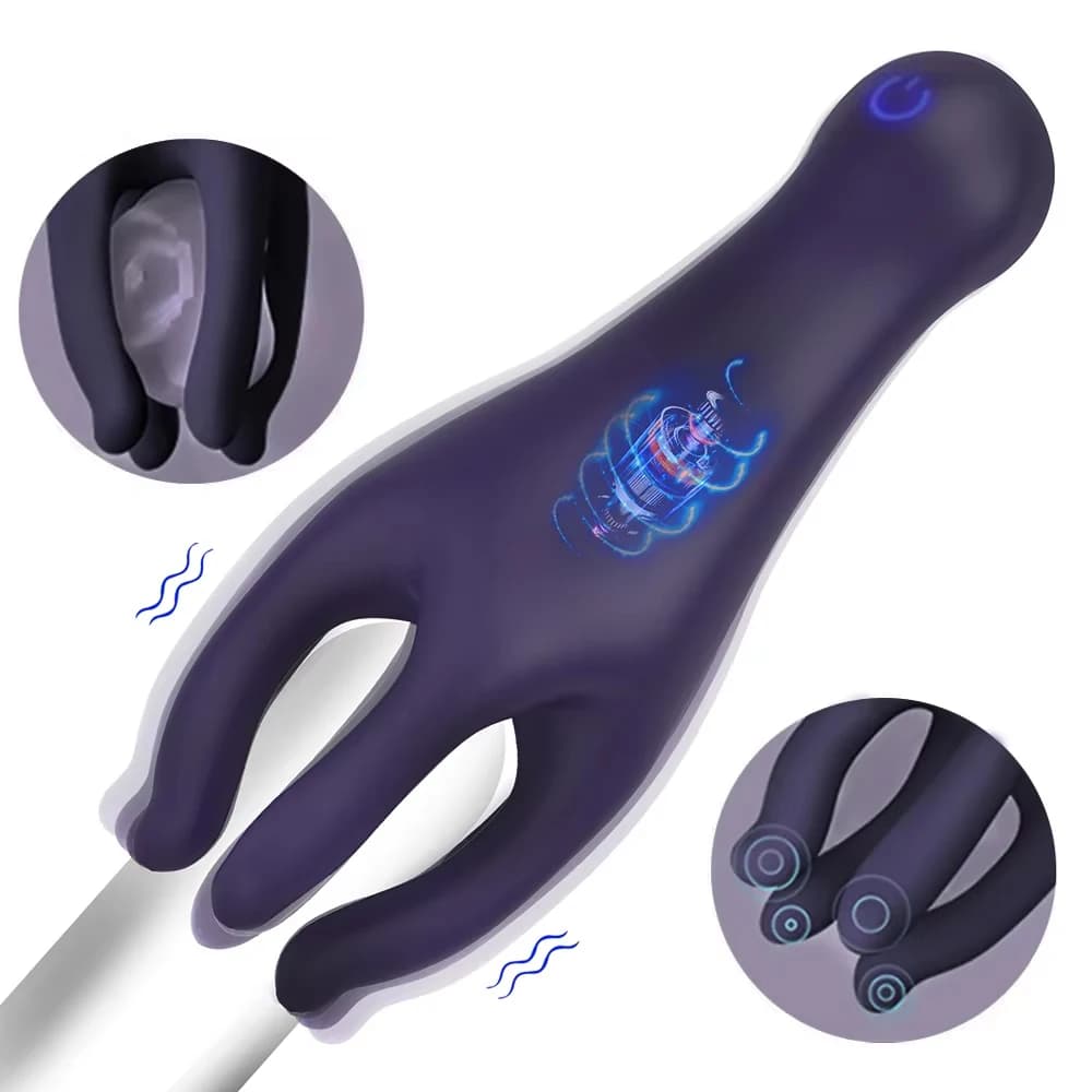 Sex Glans Trainer Massaggio del pene Masturbatore maschile 10 velocità Glande vibranti Vibratore Giocattoli del sesso per gli uomini Ritardo duraturo Resistenza Exer