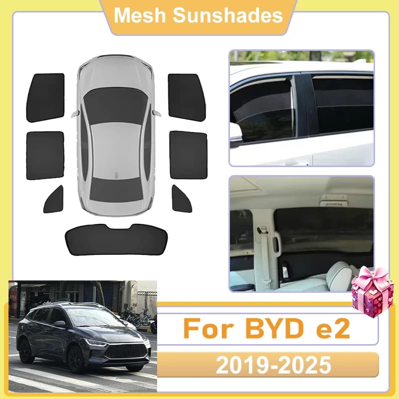 Accessori per BYD e2 2019 2020~2025, Copertura Parasole per Finestrini Auto, Rete Protettiva Anti-UV e Calore