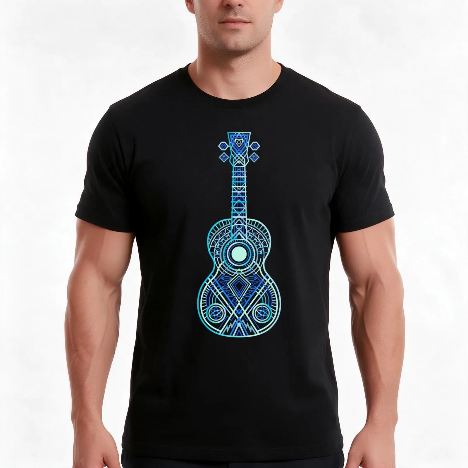 NO TEXTS 2023 String Theorys 1 Bright Blues 100 Days of Ukuleles T-Shirt, Summer Casual Cotton Tee, Oversized Streetwear Tops