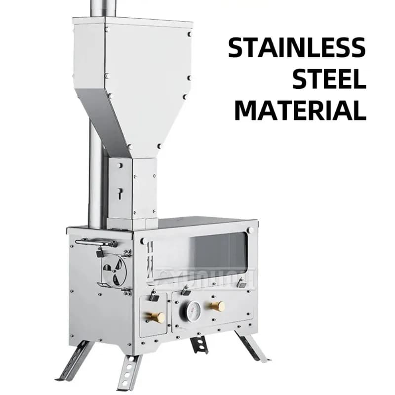Portable pellet stove for outdoor wood stove Stainless steel wood stove Kitchen oven Camping equipment