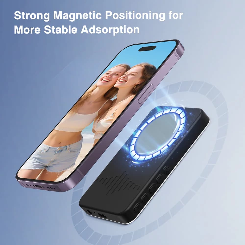 Proiettore magnetico per schermo del telefono, fotocamera posteriore per vlog, selfie e live streaming, per smartphone.