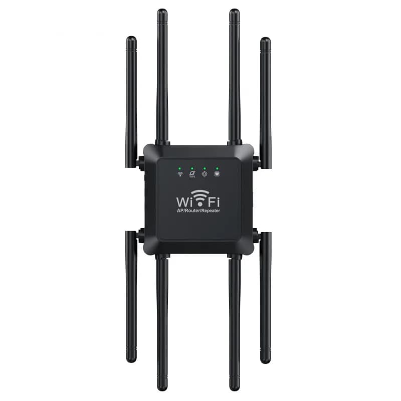 Ripetitore WiFi a 8 Antenne 300Mbps, Amplificatore di Segnale Wireless per Router Domestico, Ripetitore di Rete a Lungo Raggio con Spina US/EU