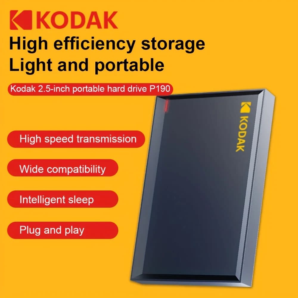 Disco rigido esterno portatile Kodak PHDD, supporta USB 3.0, capacità 500 GB/1 TB/2 TB opzionale