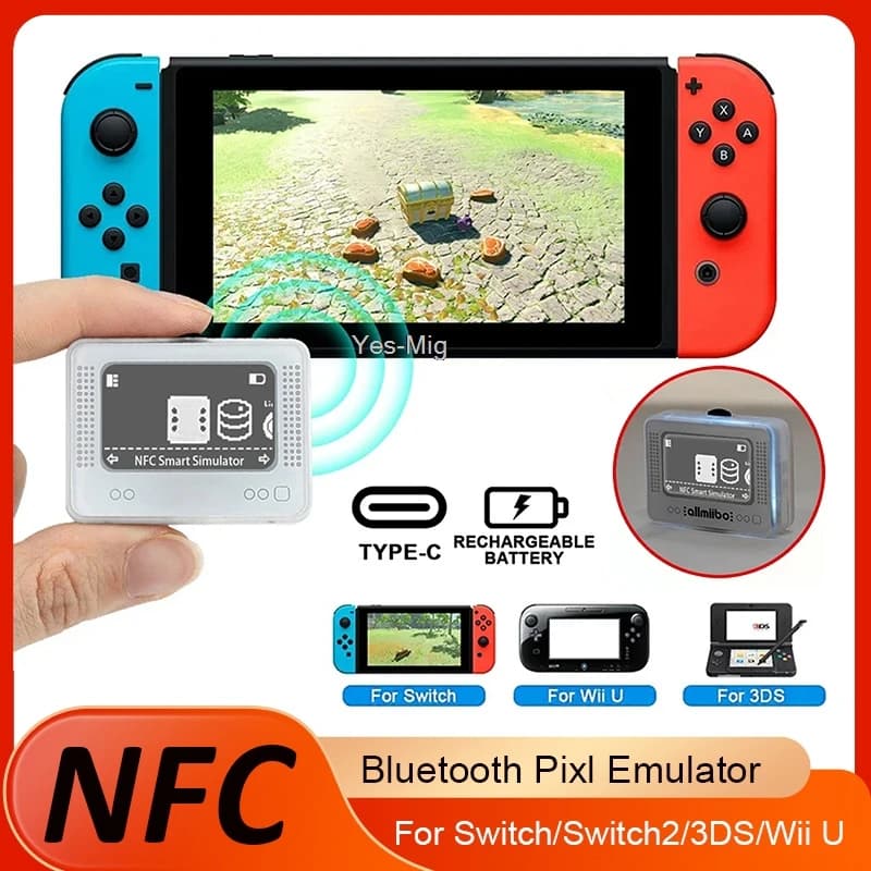 Per Amiibo NFC Pixl Emulatore Simulatore Accessorio di gioco intelligente per Switch2/Switch WiiU 3DS Accessori di gioco