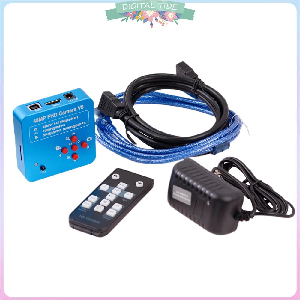 55MP 4K 2K HDMI USB Video Microscopio industriale Fotocamera Condensatore del telefono BGA CPU SMD Chip Saldatura Riparazione Video Microscopio Fotocamera