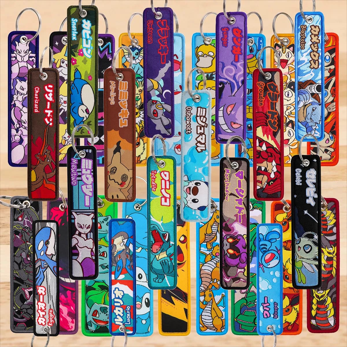 Keychain with embroidery elf cute anime Keychain with cool game key labels Bike keychain Auto Keychain fashion Accessories Gifts 1 pc