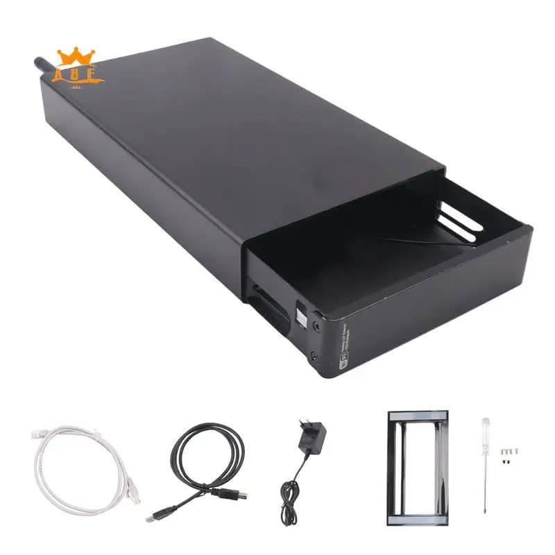 A08E-Portable 3.5 Inch HDD SSD Enclosure Portable USB3.0 Rj45 Ethernet NAS Network Streaming Server Storage For Case EU PLUG