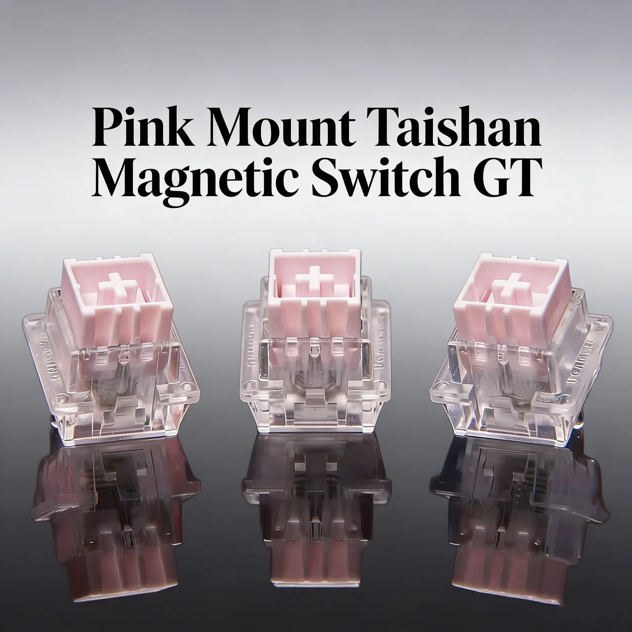 NUOVO UGAMING Pink Mount Taishan Switch Magnetico GT con Suono Mahjong, Asse Silenzioso, Doppia Illuminazione, Posizione Magnetica, per Tastiera