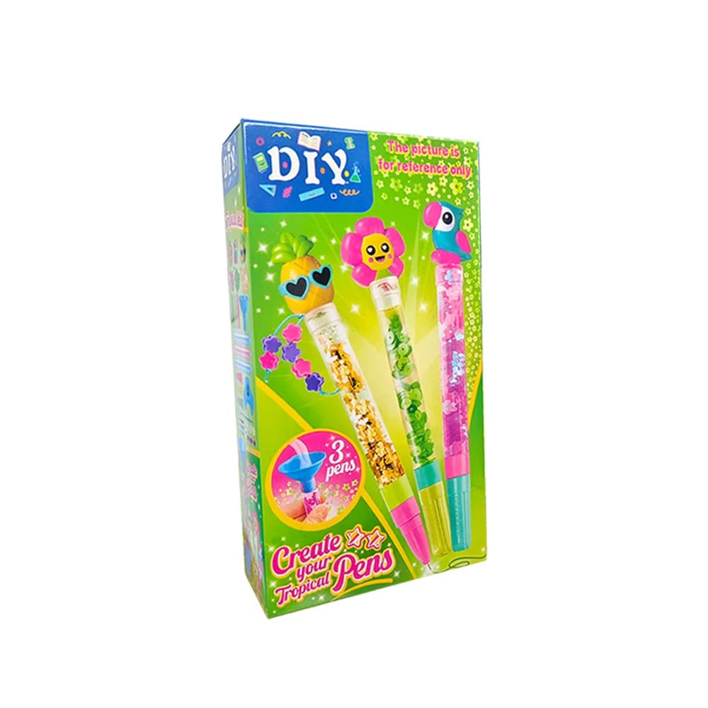 Set di Penne Fai-da-Te con Effetto Sabbia Mobile per Bambini, Cappucci Creativi a Forma di Animali Cartoon, Penne Gel, Scatola Sorpresa di Cancelleria per Studenti, Confezione Regalo Giocattolo