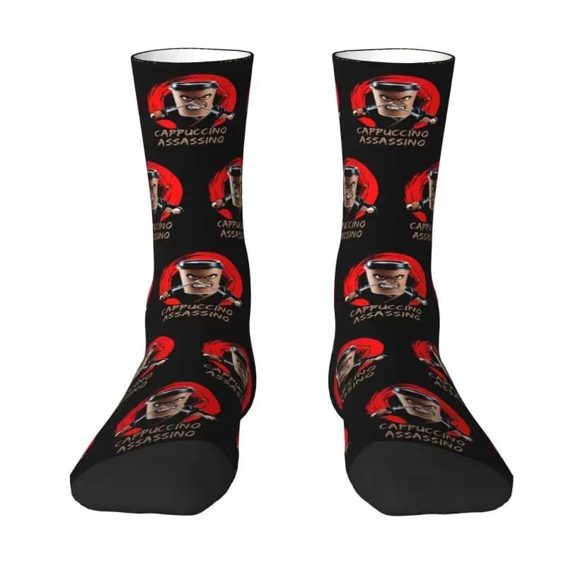 Elegant Socks Brainrot Italian Custom Funny Men's Socks Unisex Warm and Comfortable with 3D Printing Animals Cartoon Crew
