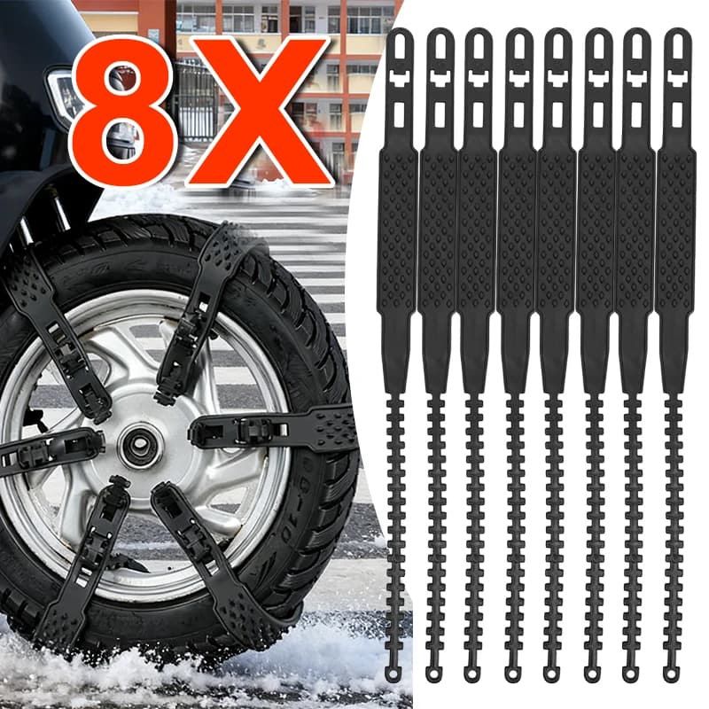 4/8pcs Inverno Di Emergenza di Sicurezza Del Motociclo Pneumatico Anti-Skid Legami Cintura Catena di Pneumatici Accessori Moto Pneumatico Anti-Skid Catene