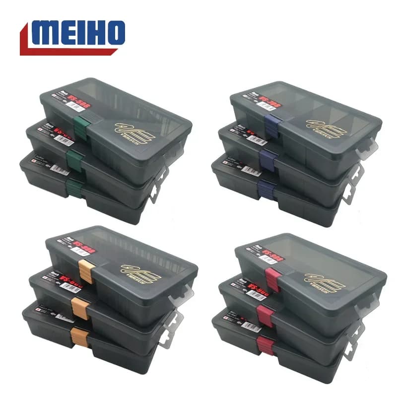 100% Japan Original MEIHO Bait Box Lure Bait Box Plastic Case Can Be Overlaid Soft Fishing Hook Fishing Box for Fishing Equipment