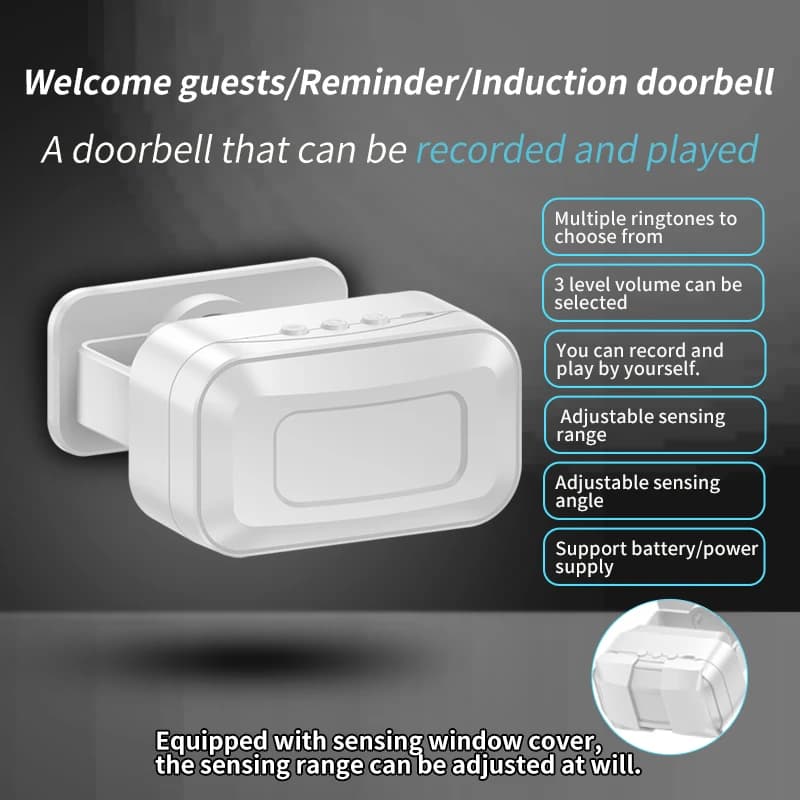 CACAZI Intelligent Welcome and Welcome Warning campanello Sensor Bell Alarm Door Chime Bell Entry Alert suggerimenti per l'ingresso per il negozio