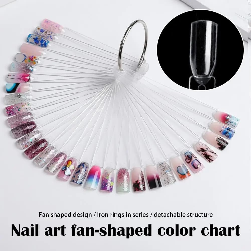 Espositore per 50 Smalti Semipermanenti con Cartella Colori Trasparente, Modellino per Gel Polish, Espositore per Campioni Nail Art, Palette in Acrilico per Salone di Bellezza