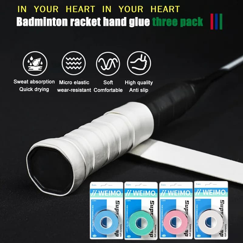 Anti-slip and absorbent tape for Tennis racks, Fishing rods, Leather handles for Badminton