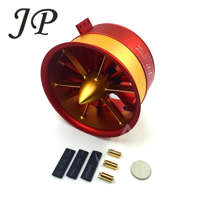 Ventola intubata EDF JP 90mm 105mm 120mm con motore a 12 pale 5060 4260 4250, compatibile con 6S 12S 14S - Set completo per Aeroplano RC, Componenti Motore 50V, 7100W