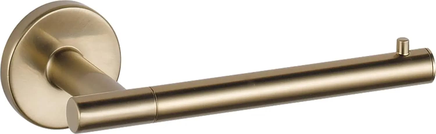 Portarotolo da parete singolo in bronzo champagne per bagno, accessorio portaoggetti