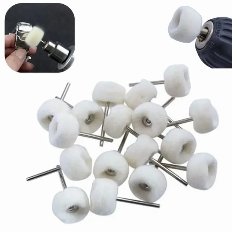 Mini rettifica levigatura testa disco abrasivo feltro 2.3/3mm gambo lucidatura ruote metallo lucidatura spazzola trapano utensile rotante accessori