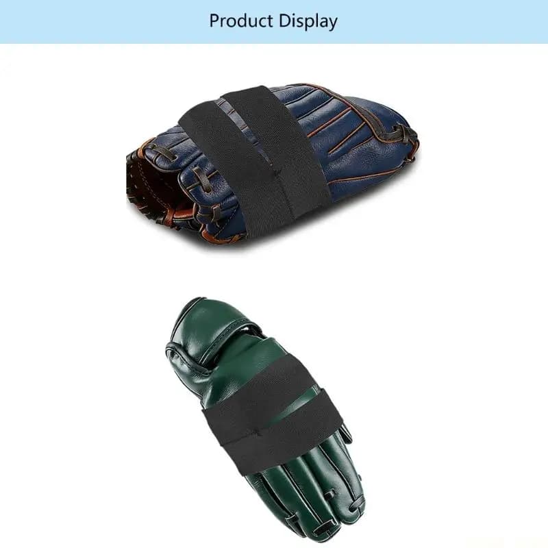U2JB Guanti da baseball per atleta Cinturino fissaggio Fascia elastica regolabile Guanti da softball Cinturino fissaggio