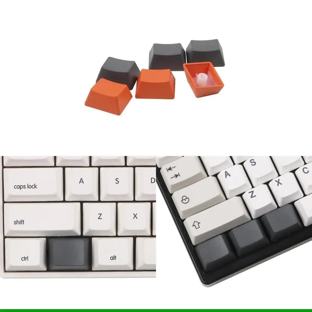 U55C Tastiera meccanica fai-da-te, 6 pezzi Durevole PBT Dye-sub Keycap per Creative OEM Profilo 1.25U Altezza Gaming Keycap
