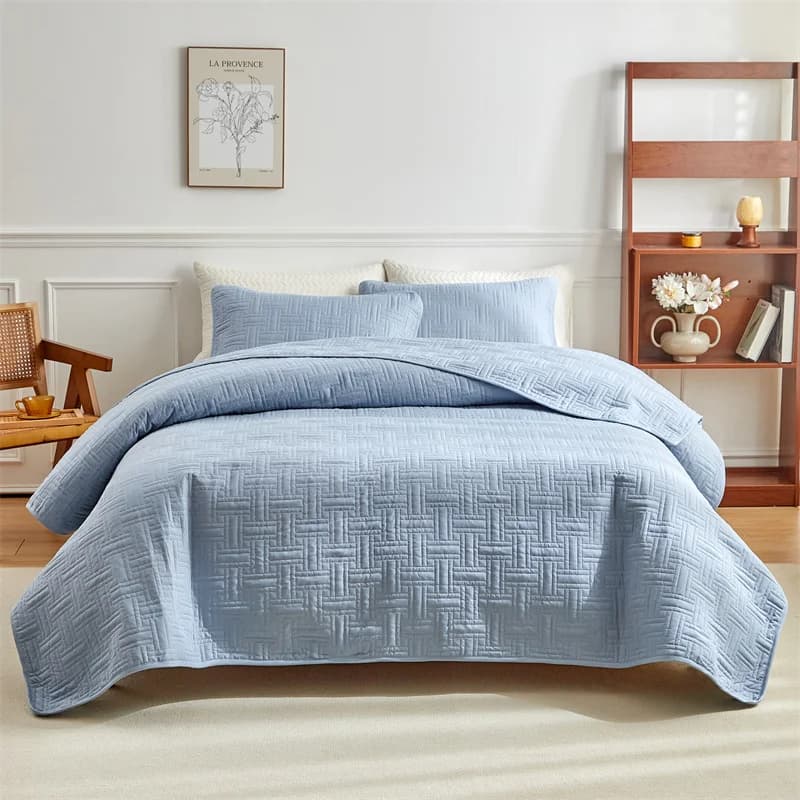 Set Modern Quilted Bed Cover with Waist Pattern, Polyester Often, with Loyalty, for Double Bed/Queen/King, Summer Quilt, Direct Shipping