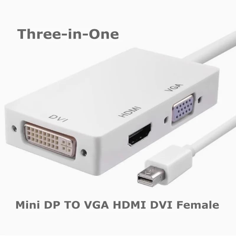 Adattatore Mini DP / DP a DVI 24+5 HDMI Compatibile VGA RJ45 Maschio-Femmina per PC, Proiettore, Laptop, HDTV HD 1080P USB 3.0 Tipo-C