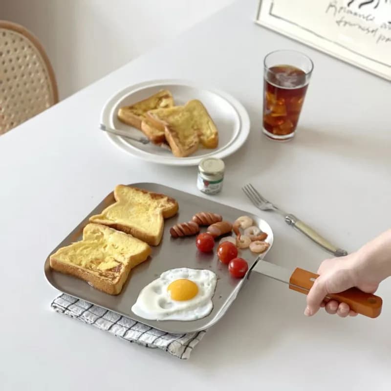 3-in-1 Stainless Steel 304, Non-stick, Eggs, Meat and Pancake, Fast Heating Kitchen Tools