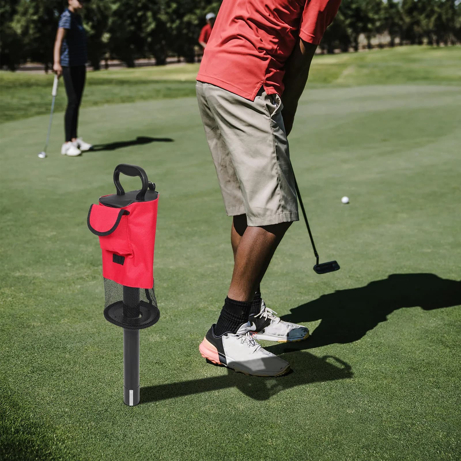 Raccoglitore di Palline da Golf Portatile, Leggero, in Nylon e Plastica, per Campo Pratica e Campo da Golf, Raccolta Efficiente delle Palline