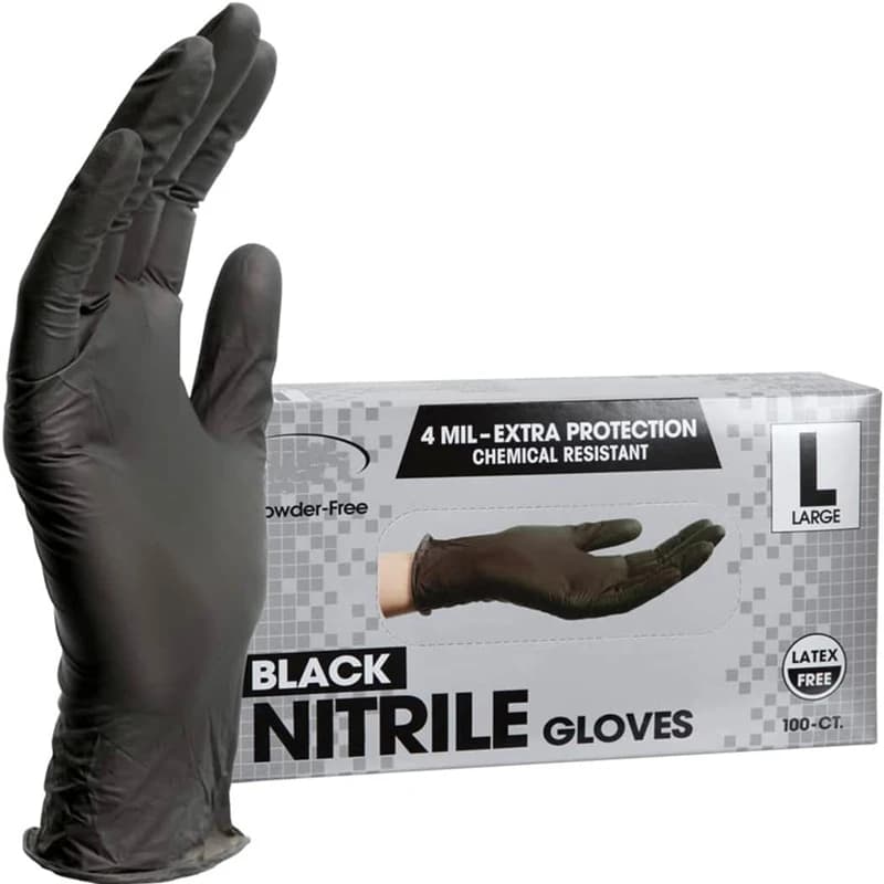 20/50/100PCS Guanti monouso in nitrile nero Guanti per la pulizia della casa testurizzati senza lattice Cottura del tatuaggio Industria Auto Guanti