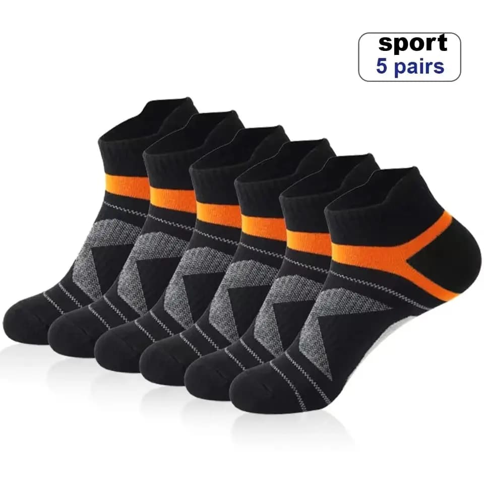 3/5Pairs High Quality Socks Men Outdoor Casual Athletic Socks Short Breathable Black Ankle Socks Run Sports Socks Size38-44