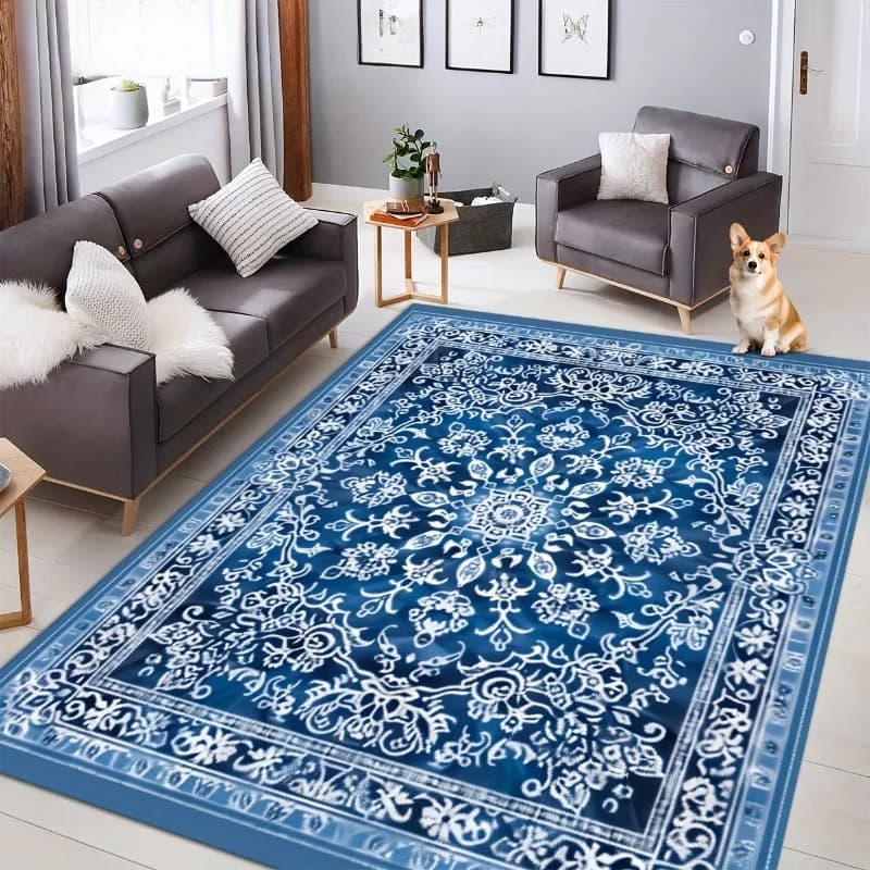 Tappeto in stile persiano-turco per la decorazione del soggiorno, divano, tavolino, camera da letto, salotto, cucina, tappetino antiscivolo, zerbino