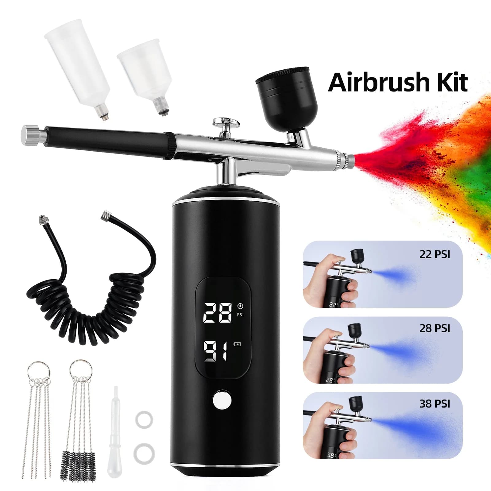 Airbrush Nail with Compressor Portable handheld Airbrush Painting Airbrush Spray Tool for Painting Nails Cake Tattoo Makeup