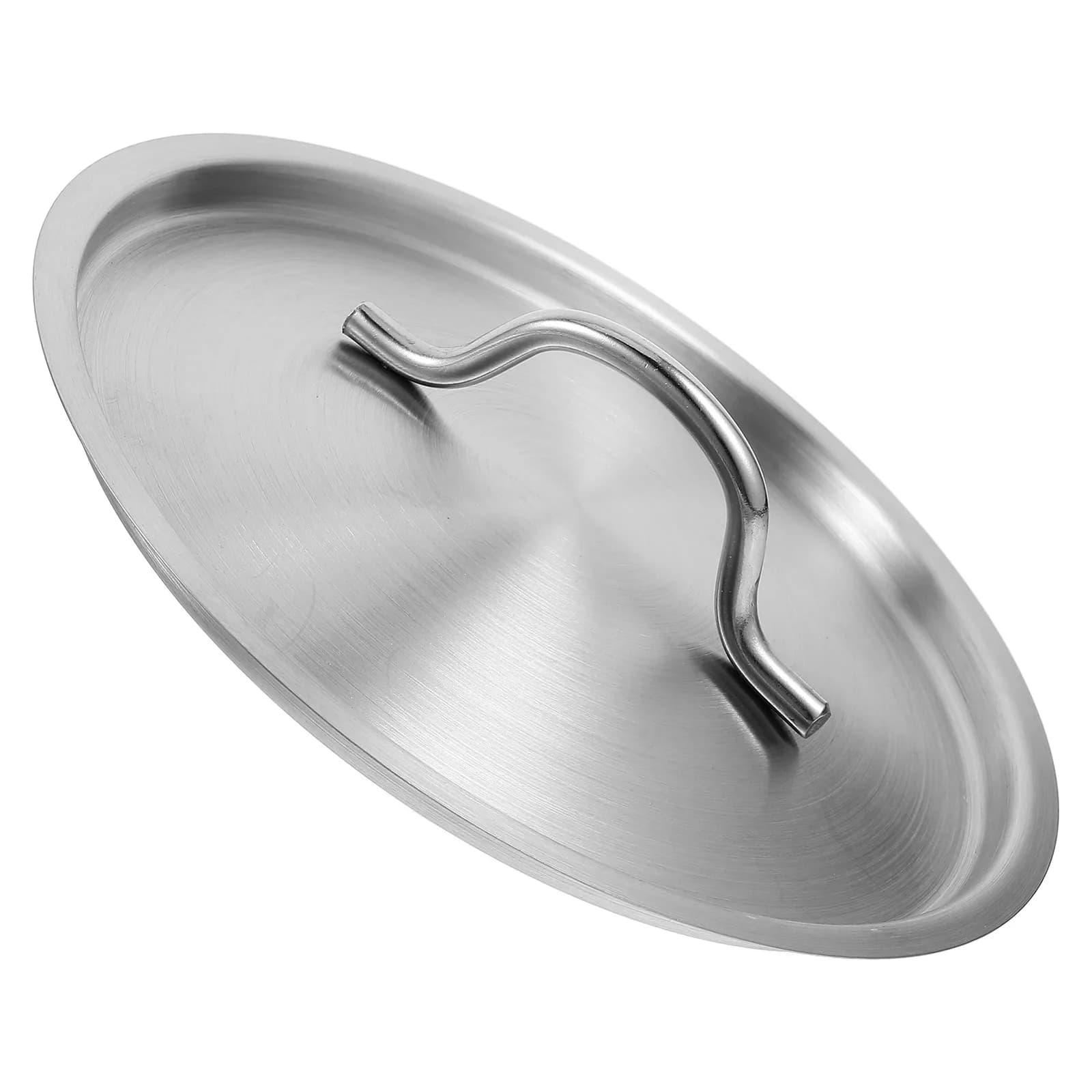 Universal Stainless Steel Pot Lid Round Flat Design for Cooking Pots Frying Pans Woks Soup Buckets Heavy Duty Replacement Lid